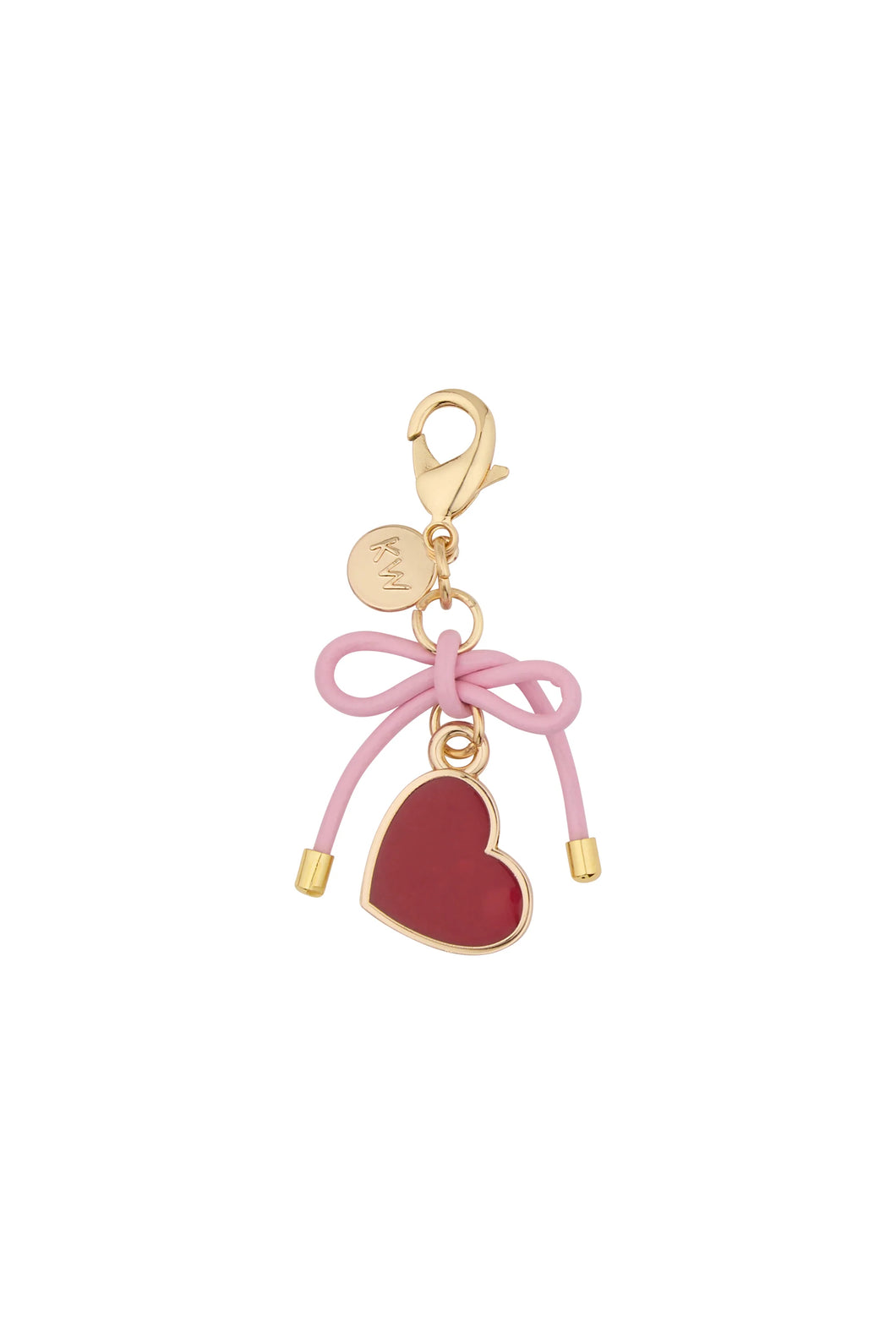 Karen Walker Heart Charm - Gold/Red