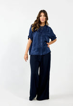 Load image into Gallery viewer, Drama the Label Triplet Blouse - Indigo  Hyde Boutique   
