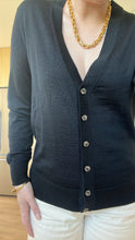 Load image into Gallery viewer, Standard Issue Light Merino V Neck Cardigan - Black Hyde Boutique
