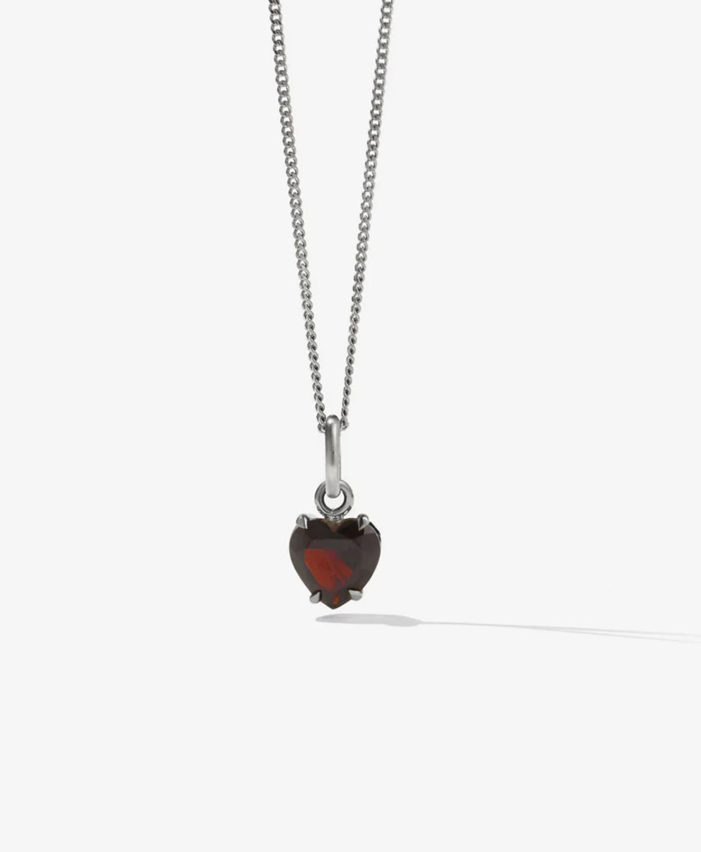 Meadowlark Heart Jewel Necklace - Stirling Silver Hyde Boutique