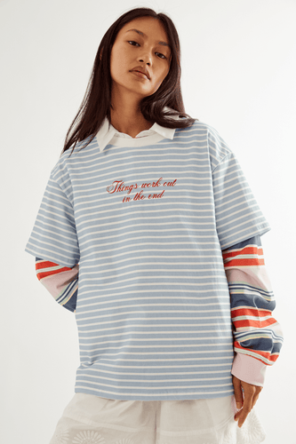 Commonplace Morale T-Shirt - Baby Blue Hyde Boutique