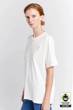 Load image into Gallery viewer, Karen Walker Embroidered Runaway Girl Classic Organic Cotton T-Shirt - Ecru  Hyde Boutique   
