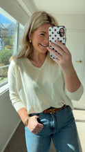 Load image into Gallery viewer, Alete Threads by Aleger The V Sweater - Ivory Hyde Boutique
