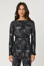 Load image into Gallery viewer, Remain Wilma Top - Black Bandana Hyde Boutique
