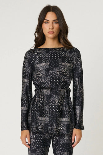 Remain Wilma Top - Black Bandana Hyde Boutique