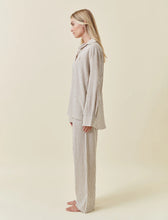 Load image into Gallery viewer, Papinelle x Karen Walker Seersucker Stripe Full Length PJ Set - Nutria  Hyde Boutique   
