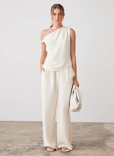Esmaee View Blouse - Cream Crinkle Hyde Boutique