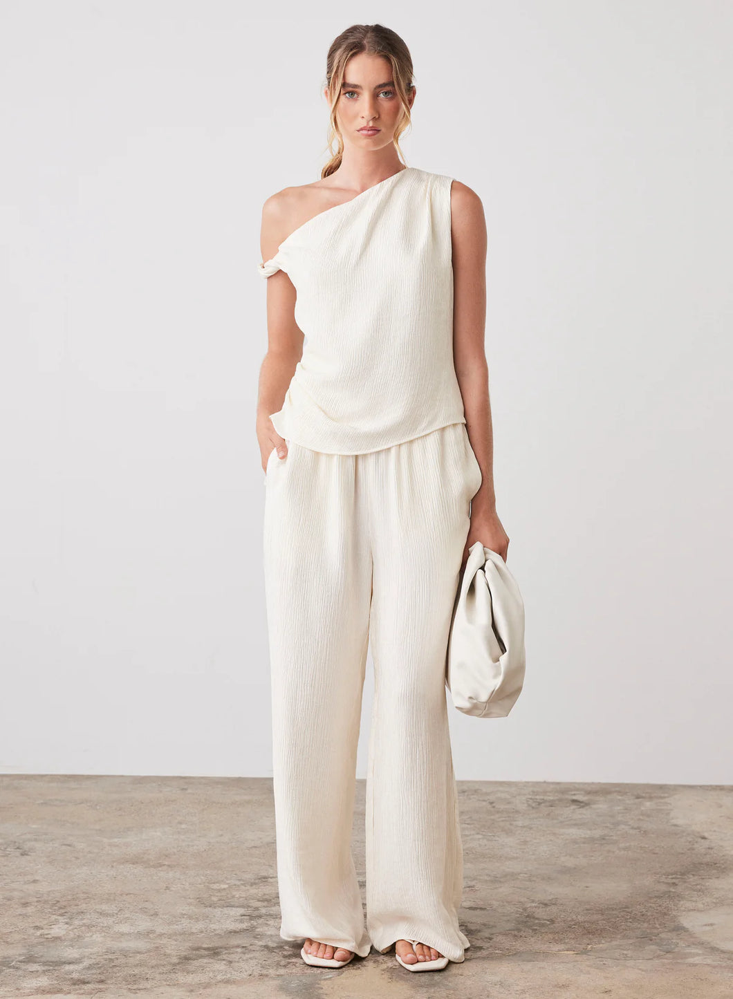 Esmaee View Blouse - Cream Crinkle Hyde Boutique