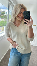 Load image into Gallery viewer, Aleger 494 Cashmere Gorgeous V Neck - Pearl Shell Apparel > Women > Clothing > Knitwear > Jumpers > V Neck Jumpers > Aleger Hyde Boutique
