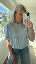 Load image into Gallery viewer, Drama The Label Seville Blouse - Soft Blue Hyde Boutique
