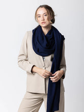 Load image into Gallery viewer, Dark Hampton The Clements Wool Scarf - Navy Arriving First Week June Hyde Boutique
