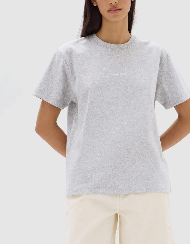 Assembly Label Atelier Logo Tee - Heather Grey Marle