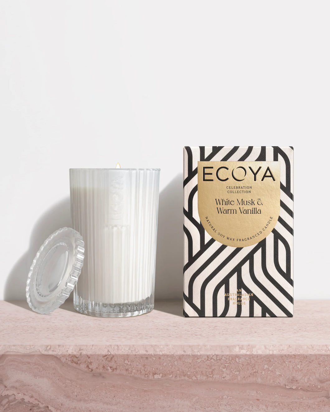 Ecoya Celebration Candle - White Musk & Warm Vanilla Candle Ecoya