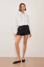 Load image into Gallery viewer, Commonplace Evie Lace Jacquard Mini Short - Black
