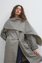 Load image into Gallery viewer, Commonplace Lady Gingham Trench - Black/White Hyde Boutique
