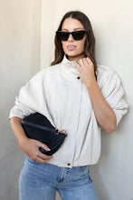 Load image into Gallery viewer, Stories Be Told Ensemble Chocolate Funnel Neck Jacket - Putty Arriving Friday
