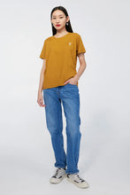 Load image into Gallery viewer, Karen Walker Embroidered Runaway Girl Classic Organic Cotton T-Shirt - Dijon  Hyde Boutique   
