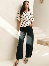 Load image into Gallery viewer, Among The Brave Varsity Barrel Jean - Black Wash Hyde Boutique
