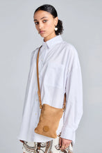 Load image into Gallery viewer, Karen Walker Rider Mini Pouch Tote - Tan

