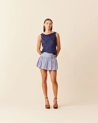 Ruby Rodeo Mini Skirt - Navy Stripe Hyde Boutique