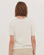 Load image into Gallery viewer, Cloth &amp; Co Funnel Neck Tee - White  Hyde Boutique   
