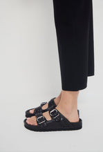 Load image into Gallery viewer, La Tribe Buckle Sandal - Black (with Gold Buckle)  Hyde Boutique   
