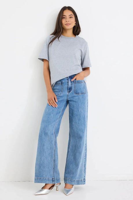 Among The Brave Zoe Jeans - Signature Blue Arriving Mid-End Sept Hyde Boutique