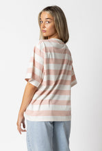 Load image into Gallery viewer, Clementine Candy Stripe Tee - Pink Hyde Boutique
