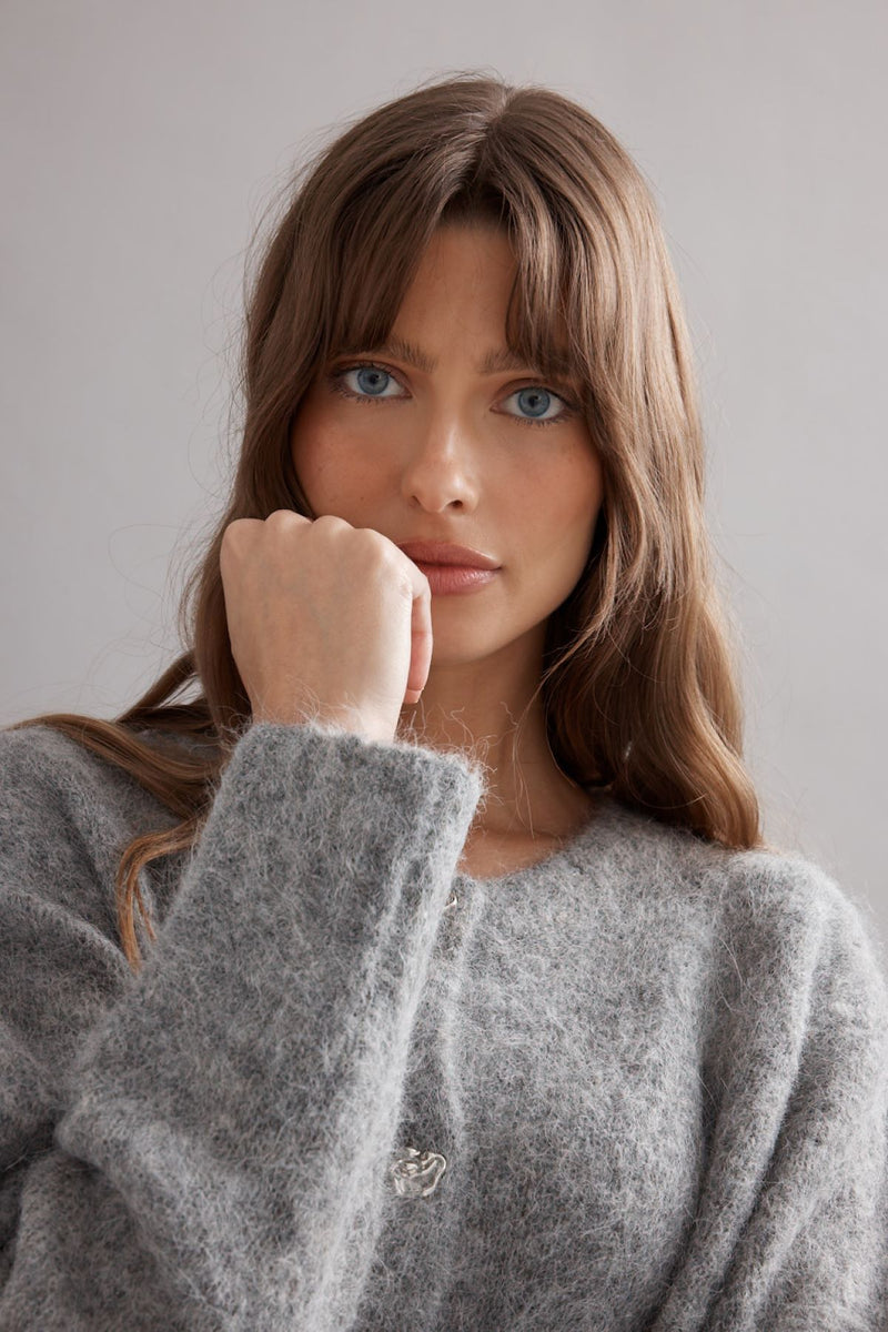Caitlin Crisp Alfie Cardigan - Grey Hyde Boutique