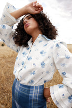 Load image into Gallery viewer, Aston Studio Lucinda Blouse - Cerulean Peony Hyde Boutique
