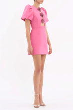 Load image into Gallery viewer, Rebecca Vallance Aubree Flower Mini Dress - Rose Pre Order  Hyde Boutique   
