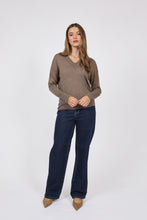 Load image into Gallery viewer, Marlow Alto Merino Wide V-Neck - Mushroom Hyde Boutique
