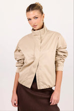 Load image into Gallery viewer, Among The Brave Landscape Funnel Neck Track Jacket - Taupe Arriving Saturday
