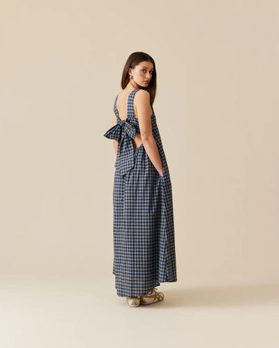 Ruby Margie Tie-Back Maxi Dress - Black Tartan Arriving Monday  Hyde Boutique   