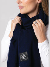 Load image into Gallery viewer, Dark Hampton The Clements Wool Scarf - Navy Arriving First Week June Hyde Boutique
