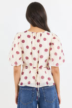 Load image into Gallery viewer, Stories Be Told Finali Short Sleeve Top - Cream Wine Arriving This Week
