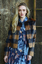 Load image into Gallery viewer, Coop by Trelise Cooper Crazy Fur You Jacket - Navy Check Hyde Boutique
