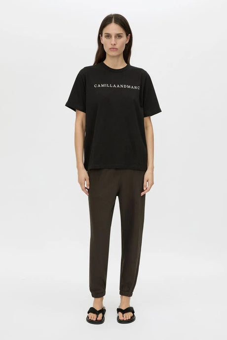Camilla and Marc Capella Oversized Logo Tee - Black Hyde Boutique