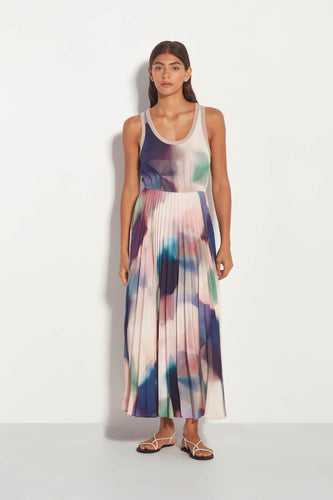 Juliette Hogan Lillian Pleat Dress - Prism Illuminate Crepee  Hyde Boutique   