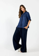 Load image into Gallery viewer, Drama the Label Triplet Blouse - Indigo  Hyde Boutique   
