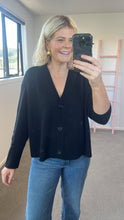 Load image into Gallery viewer, Aleger N.99 Cashmere Blend Oversized Cardigan - Black Arriving March Hyde Boutique
