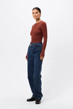 Load image into Gallery viewer, Mossman Brooklyn Top - Rust Apparel > Women > Clothing > Tops > Long Sleeve Tops > Ribbed Jersey Tops > Mossman Hyde Boutique
