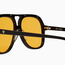 Load image into Gallery viewer, Valley Eyewear Bang - Gloss Black with Gold Metal Trim  Hyde Boutique   
