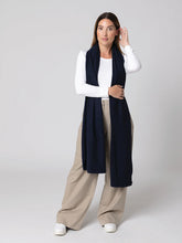 Load image into Gallery viewer, Dark Hampton The Clements Wool Scarf - Navy Arriving First Week June Hyde Boutique
