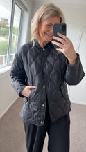 Load image into Gallery viewer, Moke Talei Women Quilt Bomber - Black Apparel > Women > Clothing > Jackets > Bomber Jackets > Quilted Bomber Jackets > Moke Hyde Boutique
