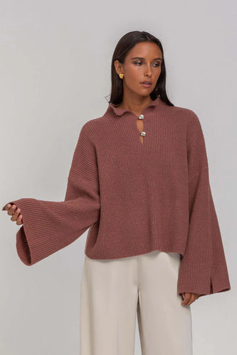 Blak The Label United Allure Sweater - Rosy Brown Hyde Boutique