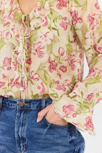 Load image into Gallery viewer, Among The Brave Bohemian Blouse - Cream Blush Floral
