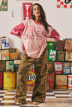 Load image into Gallery viewer, Sabbi The Very Oversized Roses + Tattoos Tee - Pink Pre Order April Hyde Boutique
