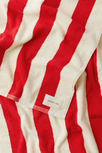 Load image into Gallery viewer, Assembly Label Signature Stripe Beach Towel - Chilli/Cream
