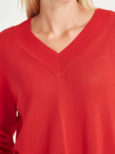 Load image into Gallery viewer, Sills Carnival V Neck Sweater - Scarlet
